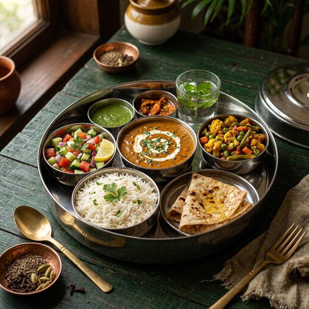 Delicious Indian Vegetarian Thali in Lucknow - Fresh Roots Tiffin Service