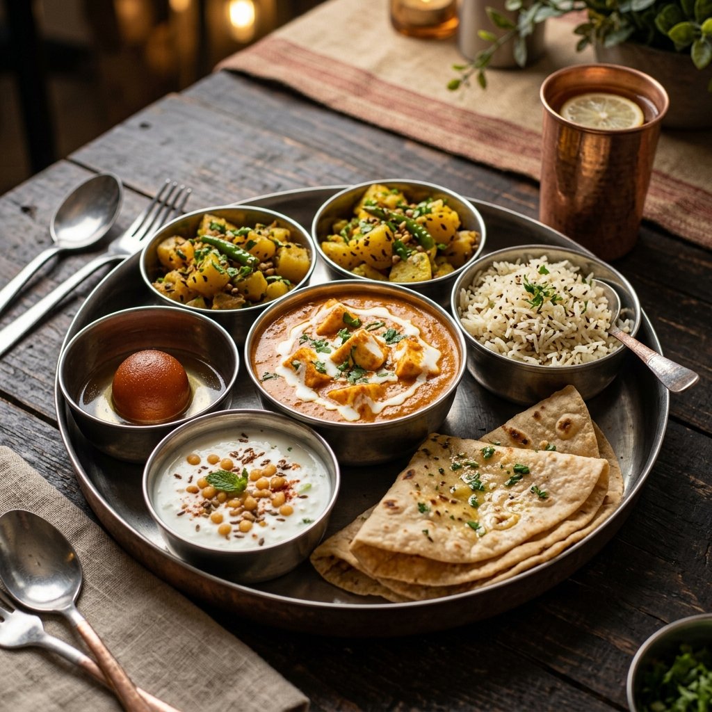 Sunday Special Premium Paneer Veg Thali - Fresh Roots Tiffin Services